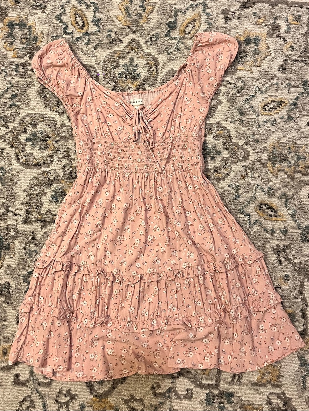 Aeropostale Dusty Pink Floral Mini Dress